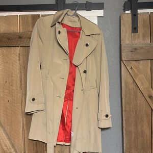 Womens Calvin Klein Hooded Trench Coat